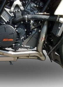 Exhaust compatible with Ktm Rc 8 R 2008-2014, Gpe Ann. Black titanium, Homologated legal full system exhaust, including removable db killer and catalyst 