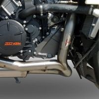 Exhaust compatible with Ktm Rc 8 R 2008-2014, Gpe Ann. Black titanium, Homologated legal full system exhaust, including removable db killer and catalyst 