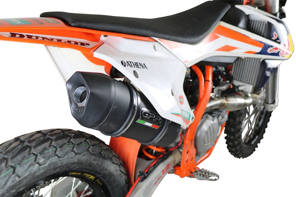 GPR exhaust compatible with  Ktm SX-F 450 2016-2018, Furore Nero, Racing full system exhaust, including removable db killer/spark arrestor 