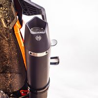 GPR exhaust compatible with  Ktm Adventure 890 2021-2024, GP Evo4 Black Titanium, Homologated legal slip-on exhaust including removable db killer and link pipe 