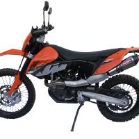 Exhaust compatible with Ktm Smc 690 R 2007-2016, Gpe Ann. titanium, Homologated legal full system exhaust, including removable db killer and catalyst 