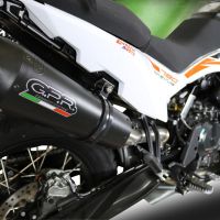 GPR exhaust compatible with  Ktm Adventure 790 2018-2020, GP Evo4 Black Titanium, Homologated legal slip-on exhaust including removable db killer and link pipe 