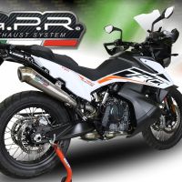 Exhaust compatible with Ktm Adventure 790 2025-2026, Powercone Evo, Homologated legal slip-on exhaust including removable db killer and link pipe 
