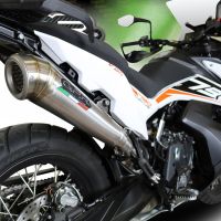 Exhaust compatible with Ktm Adventure 790 2025-2026, Powercone Evo, Homologated legal slip-on exhaust including removable db killer and link pipe 