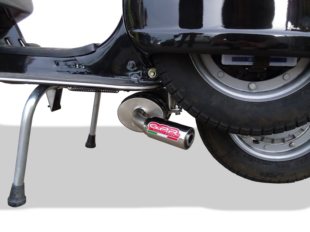 Exhaust compatible with Lml Star 151 4 Tempi - 4 Strokes Genuine Stella 2010-2013, Alluminio, Homologated legal full system exhaust, including removable db killer and catalyst 
