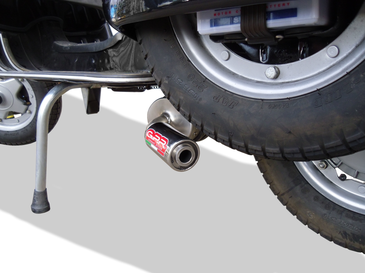 Exhaust compatible with Lml Star 151 4 Tempi - 4 Strokes Genuine Stella 2010-2013, Alluminio, Homologated legal full system exhaust, including removable db killer and catalyst 