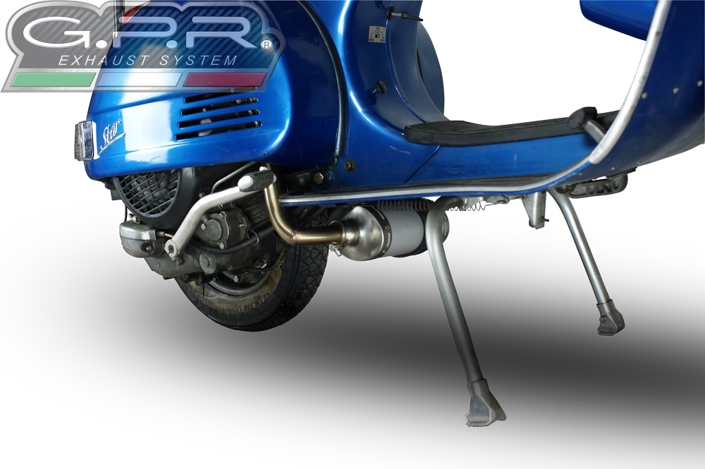 Exhaust compatible with Lml Star 200 4T a marce - 4ST with gears 2011-2016, Alluminio, Homologated legal full system exhaust, including removable db killer and catalyst 