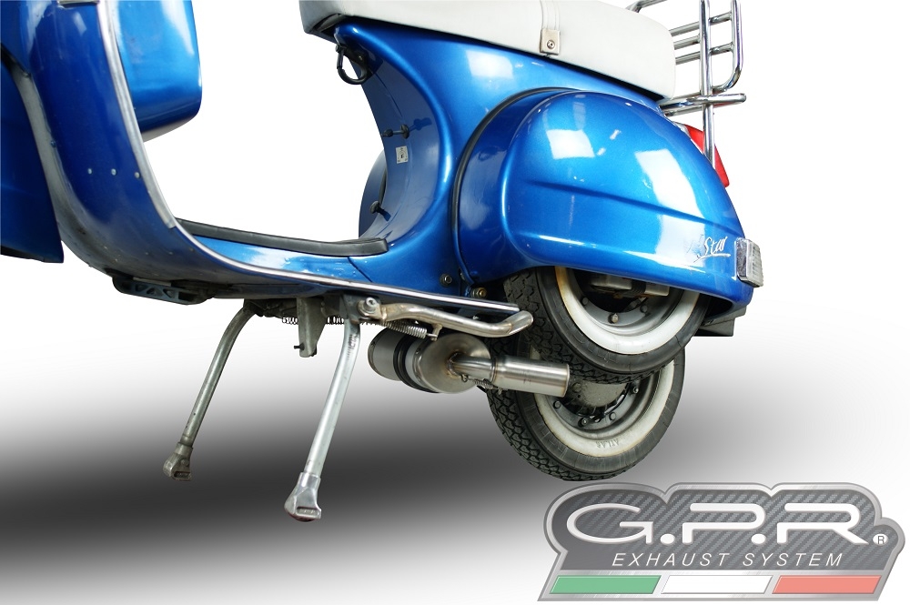 Exhaust compatible with Lml Star 200 4T a marce - 4ST with gears 2011-2016, Alluminio, Homologated legal full system exhaust, including removable db killer and catalyst 