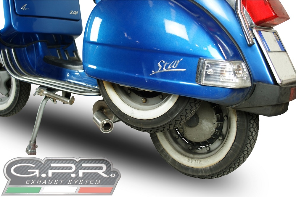Exhaust compatible with Lml Star 200 4T a marce - 4ST with gears 2011-2016, Alluminio, Homologated legal full system exhaust, including removable db killer and catalyst 