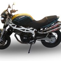 Exhaust compatible with Moto Morini Sport 1200 2008-2010, Powercone Evo, Dual Homologated legal slip-on exhaust including removable db killers and link pipes 