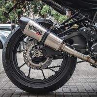 Exhaust compatible with Yamaha Mt-07 2017-2020, GP Evo4 Titanium, Homologated legal full system exhaust, including removable db killer and catalyst 