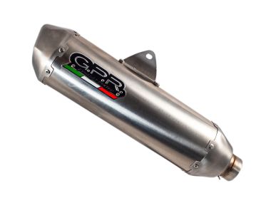 GPR exhaust compatible with  Gas Gas MC 450F 2024-2025, Pentacross Inox, Racing slip-on exhaust, including link pipe and removable db killer/spark arrestor 