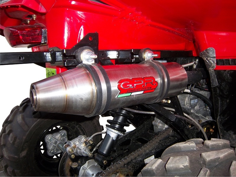 Exhaust compatible with Polaris Scrambler 500 2001-2012, Deeptone Atv, Homologated legal full system exhaust, including removable db killer 