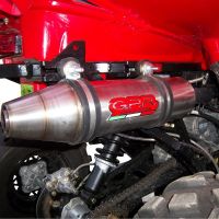 Exhaust compatible with Polaris Scrambler 500 2001-2012, Deeptone Atv, Homologated legal full system exhaust, including removable db killer 