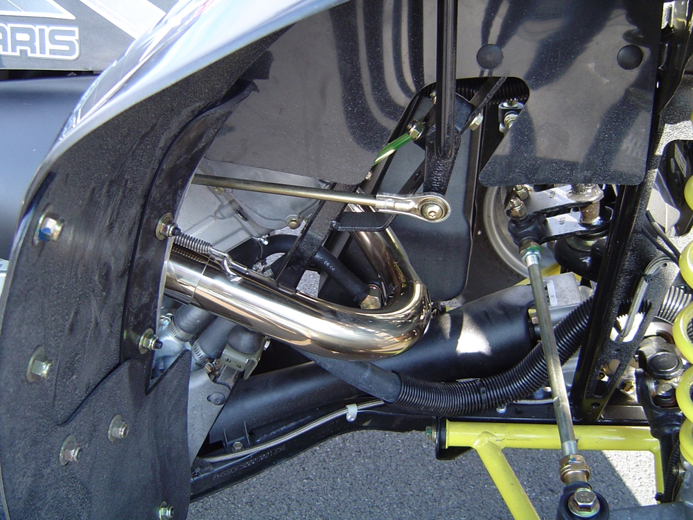 Exhaust compatible with Polaris Scrambler 500 2001-2012, Deeptone Atv, Homologated legal full system exhaust, including removable db killer 