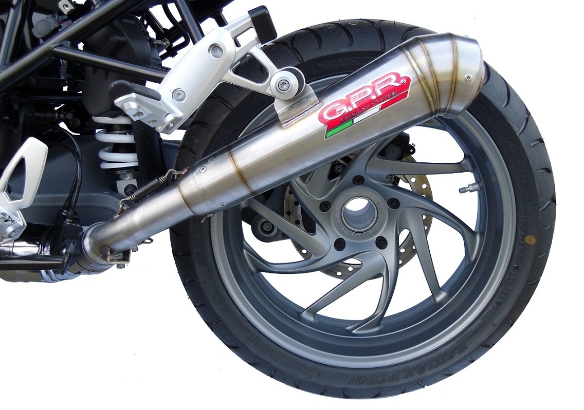 Exhaust compatible with Bmw R 1200 R 2011-2014, Powercone Evo, Homologated legal slip-on exhaust including removable db killer and link pipe 