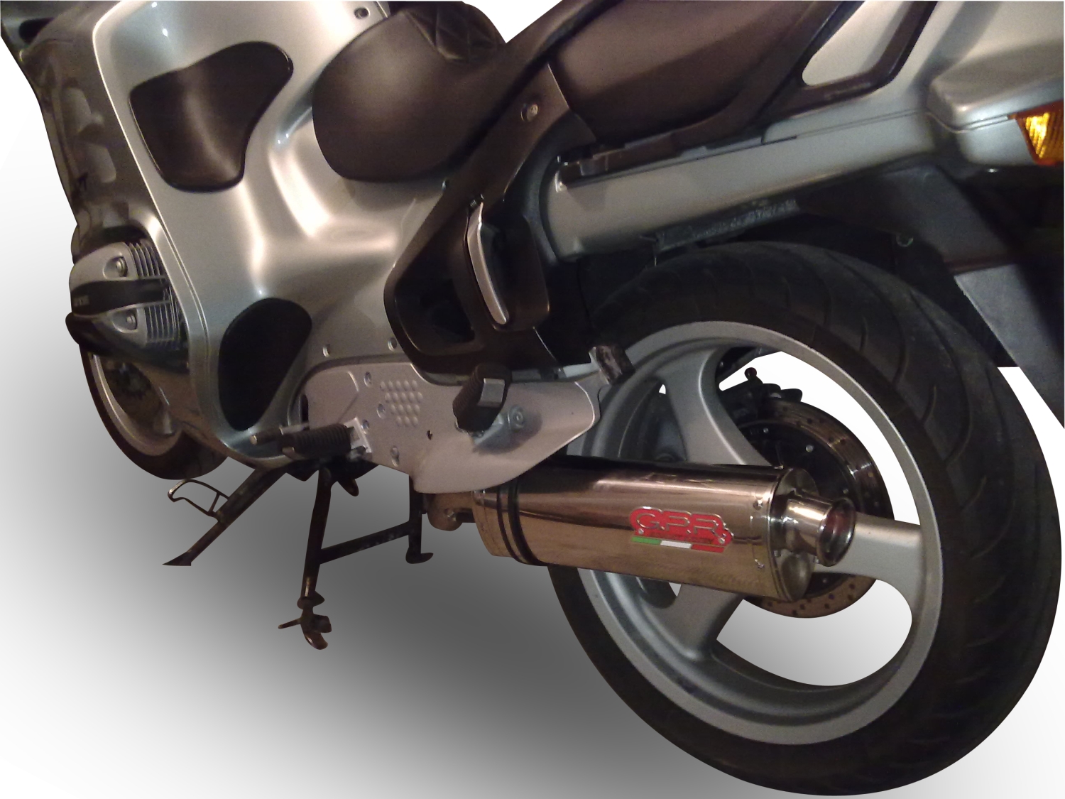 Exhaust compatible with Bmw R 1100 R 1994-2002, Trioval, Homologated legal slip-on exhaust including removable db killer and link pipe 
