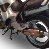 Exhaust compatible with Bmw R 1100 R 1994-2002, Trioval, Homologated legal slip-on exhaust including removable db killer and link pipe 