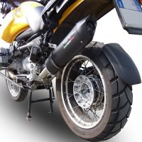 Exhaust compatible with Bmw R 1150 R 2000-2006, Furore Nero, Homologated legal slip-on exhaust including removable db killer and link pipe 