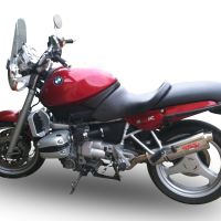 Exhaust compatible with Bmw R 1100 R 1994-2002, Trioval, Homologated legal slip-on exhaust including removable db killer and link pipe 