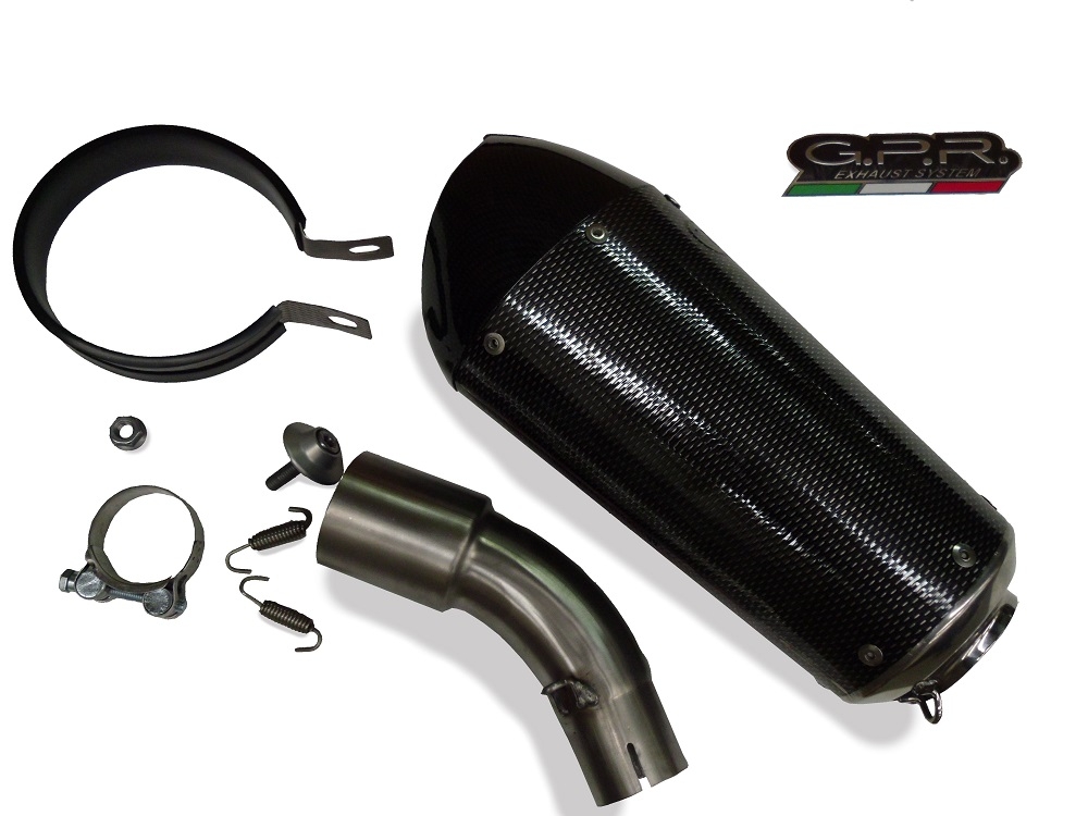 Exhaust compatible with Bmw C 650 Gt 2012-2015, Gpe Ann. Poppy, Homologated legal slip-on exhaust including removable db killer and link pipe 