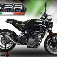 Exhaust compatible with Husqvarna Vitpilen 401 2018-2019, GP Evo4 Titanium, Homologated legal slip-on exhaust including removable db killer and link pipe 