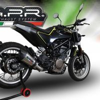 Exhaust compatible with Husqvarna Vitpilen 401 2018-2019, GP Evo4 Titanium, Homologated legal slip-on exhaust including removable db killer and link pipe 