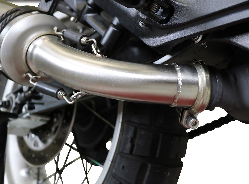 Exhaust compatible with Husqvarna Vitpilen 401 2018-2019, GP Evo4 Titanium, Homologated legal slip-on exhaust including removable db killer and link pipe 