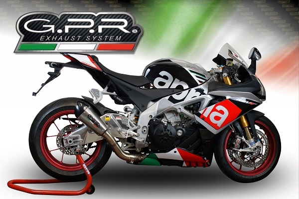 Exhaust compatible with Aprilia Rsv4 1000 2015-2016, Gpe Ann. titanium, Homologated legal slip-on exhaust including removable db killer, link pipe and catalyst 