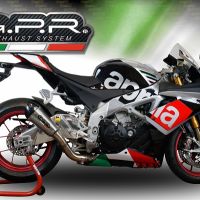 Exhaust compatible with Aprilia Rsv4 1000 2015-2016, Gpe Ann. titanium, Homologated legal slip-on exhaust including removable db killer, link pipe and catalyst 