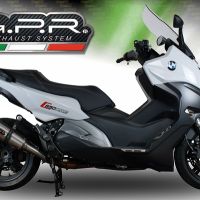 Exhaust compatible with Bmw C 650 Sport 2016-2020, GP Evo4 Titanium, Homologated legal slip-on exhaust including removable db killer and link pipe 