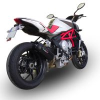 Exhaust compatible with Mv Agusta F3 800 2017-2020, Gpe Ann. Poppy, Slip-on exhaust legal for UK and non-EU markets including link pipe and removable db killer 