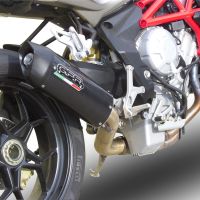 Exhaust compatible with Mv Agusta F3 800 2017-2020, Gpe Ann. Poppy, Slip-on exhaust legal for UK and non-EU markets including link pipe and removable db killer 