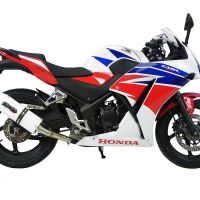 Exhaust compatible with Honda Cbr 300 R 2014-2016, Albus Ceramic, Homologated legal slip-on exhaust including removable db killer, link pipe and catalyst 