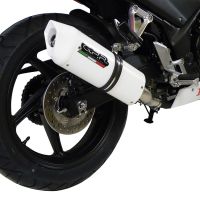 Exhaust compatible with Honda Cbr 300 R 2014-2016, Albus Ceramic, Homologated legal slip-on exhaust including removable db killer, link pipe and catalyst 