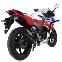 Exhaust compatible with Honda Cbr 300 R 2014-2016, Furore Nero, Homologated legal slip-on exhaust including removable db killer and link pipe 