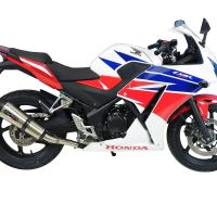 Exhaust compatible with Honda Cbr 300 R 2014-2016, Gpe Ann. titanium, Homologated legal slip-on exhaust including removable db killer and link pipe 