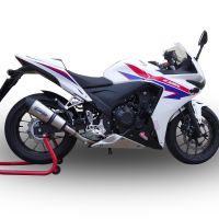 Exhaust compatible with Honda Cbr 500 R 2012-2018, GP Evo4 Titanium, Homologated legal slip-on exhaust including removable db killer and link pipe 