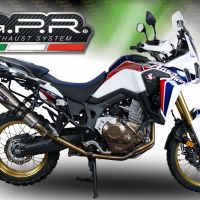 Exhaust compatible with Honda Crf 1000 L Africa Twin 2015-2017, Gpe Ann. titanium, Homologated legal slip-on exhaust including removable db killer and link pipe 