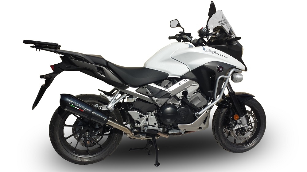 Exhaust compatible with Honda Crossrunner 800 Vfr 800 X 2011-2014, Gpe Ann. Poppy, Homologated legal slip-on exhaust including removable db killer and link pipe 
