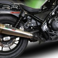 Exhaust compatible with Honda Cmx 500 Rebel 2021-2023, Powercone Evo, Homologated legal slip-on exhaust including removable db killer and link pipe 