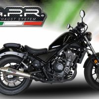 Exhaust compatible with Honda Cmx 500 Rebel 2017-2020, Ultracone, Homologated legal slip-on exhaust including removable db killer and link pipe 