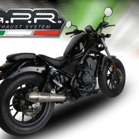 Exhaust compatible with Honda Cmx 500 Rebel 2017-2020, Ultracone, Homologated legal slip-on exhaust including removable db killer and link pipe 
