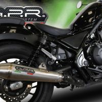 Exhaust compatible with Honda Cmx 500 Rebel 2017-2020, Ultracone, Homologated legal slip-on exhaust including removable db killer and link pipe 