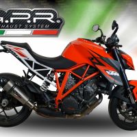 Exhaust compatible with Ktm Super Duke 1290 GT 2022-2024, GP Evo4 Titanium, Homologated legal slip-on exhaust including removable db killer and link pipe 