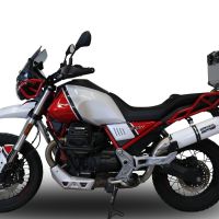 Exhaust compatible with Moto Guzzi V85 TT 2021-2024, Albus Evo4, Homologated legal slip-on exhaust including removable db killer and link pipe 