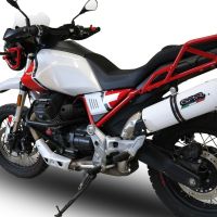Exhaust compatible with Moto Guzzi V85 TT 2021-2024, Albus Evo4, Homologated legal slip-on exhaust including removable db killer and link pipe 