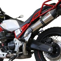 Exhaust compatible with Moto Guzzi V85 TT 2019-2020, GP Evo4 Titanium, Homologated legal slip-on exhaust including removable db killer and link pipe 