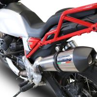 Exhaust compatible with Moto Guzzi V85 TT 2019-2020, GP Evo4 Titanium, Homologated legal slip-on exhaust including removable db killer and link pipe 
