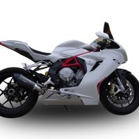 Exhaust compatible with Mv Agusta F3 675 2017-2020, Gpe Ann. Poppy, Slip-on exhaust legal for UK and non-EU markets including link pipe and removable db killer 